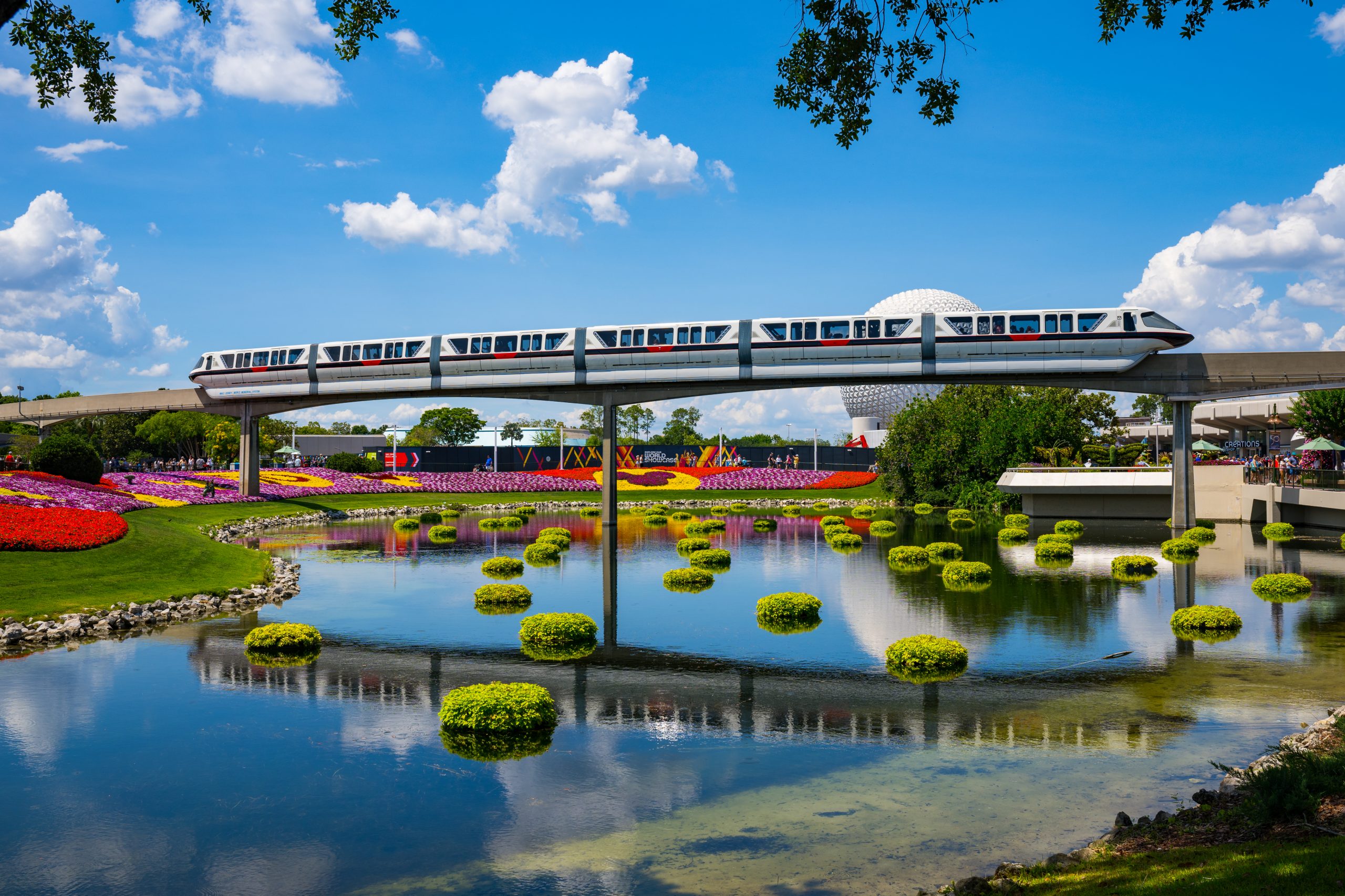 Disney World monorail at EPCOT