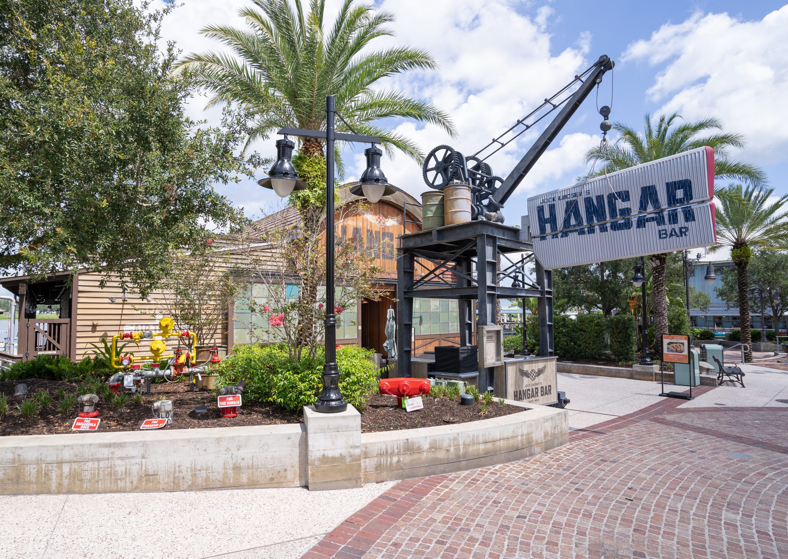 Jock Lindsey's Hangar Bar in The Landing at Disney Springs, restaurant exterior