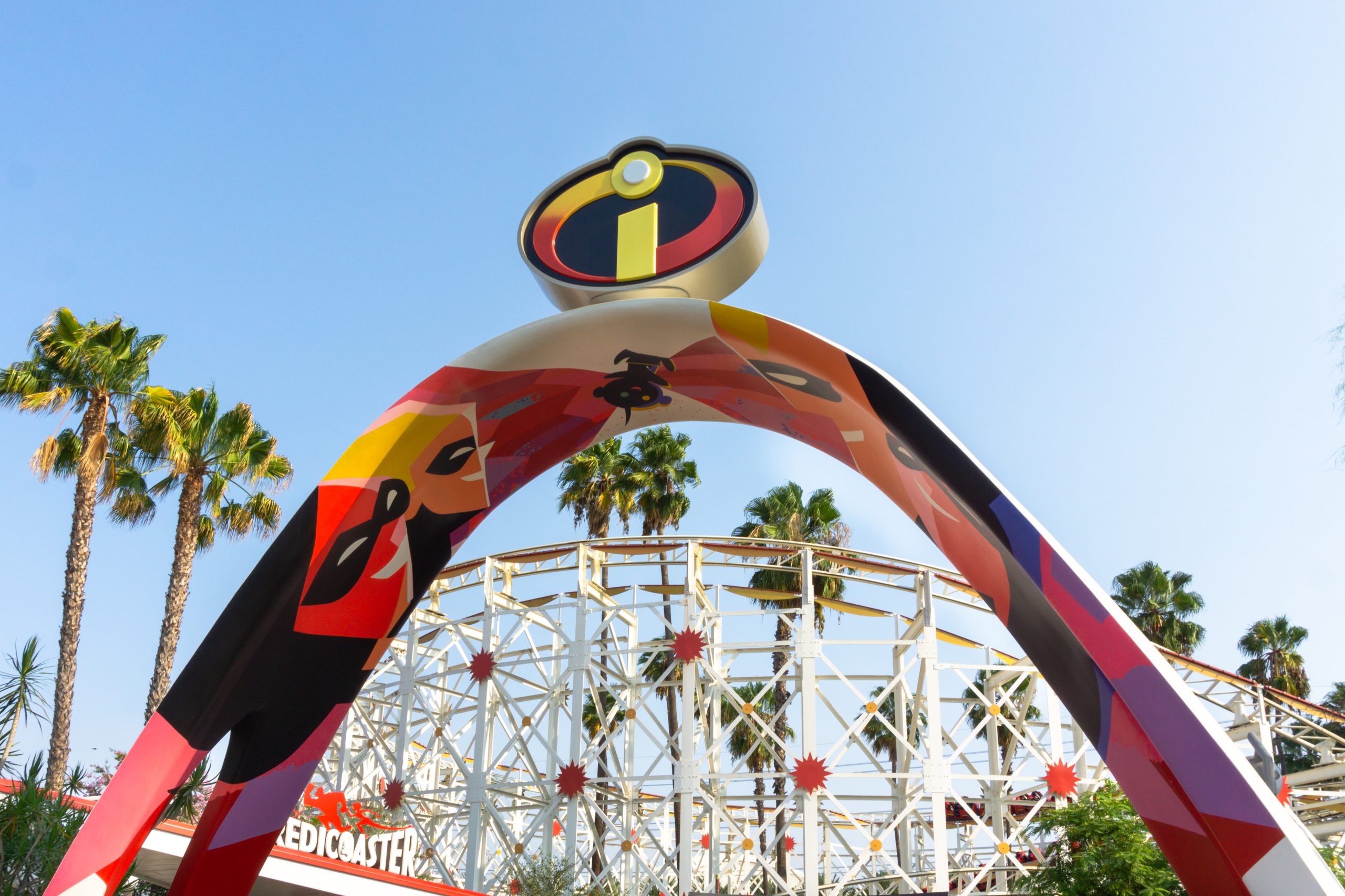 Incredicoaster at California Adventure, entrance sign