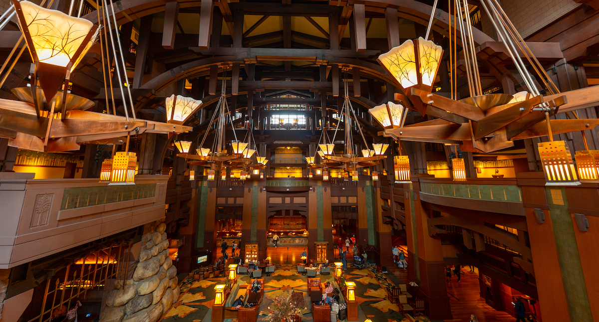 Disneyland Resort hotels, lobby and interior of Grand Californian Resort