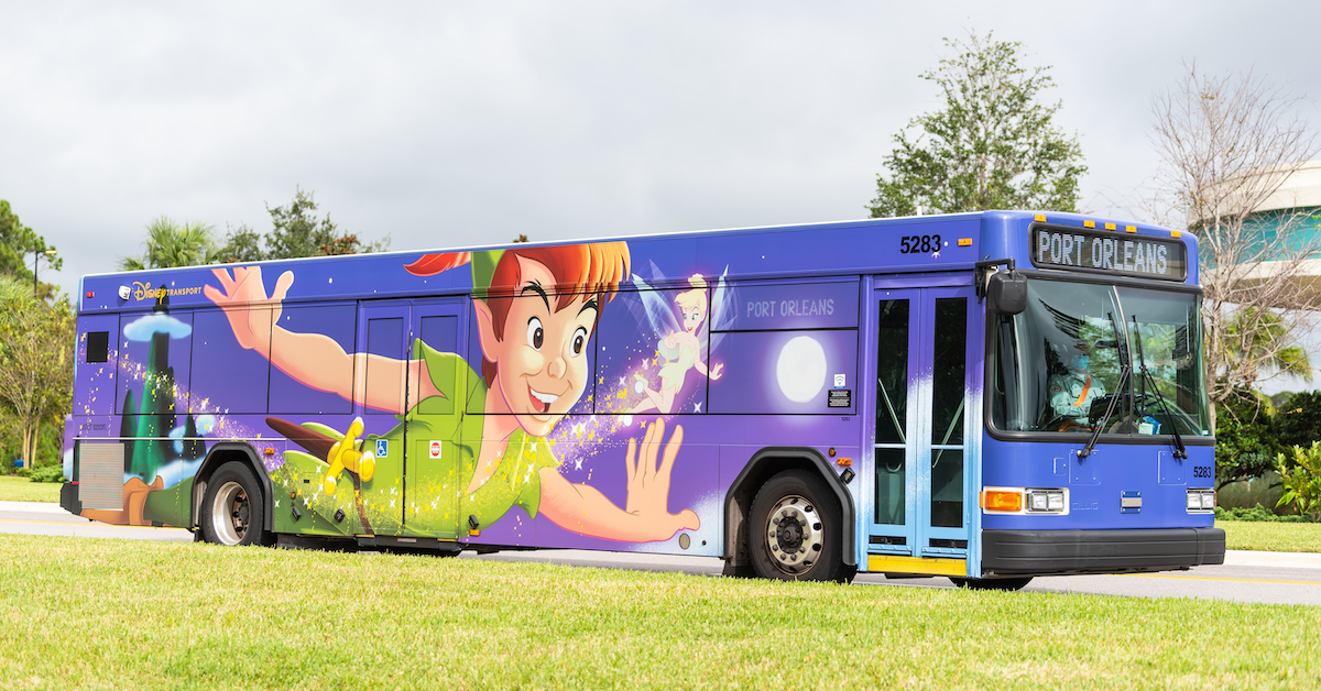 Walt Disney World bus transportation, bus on the road