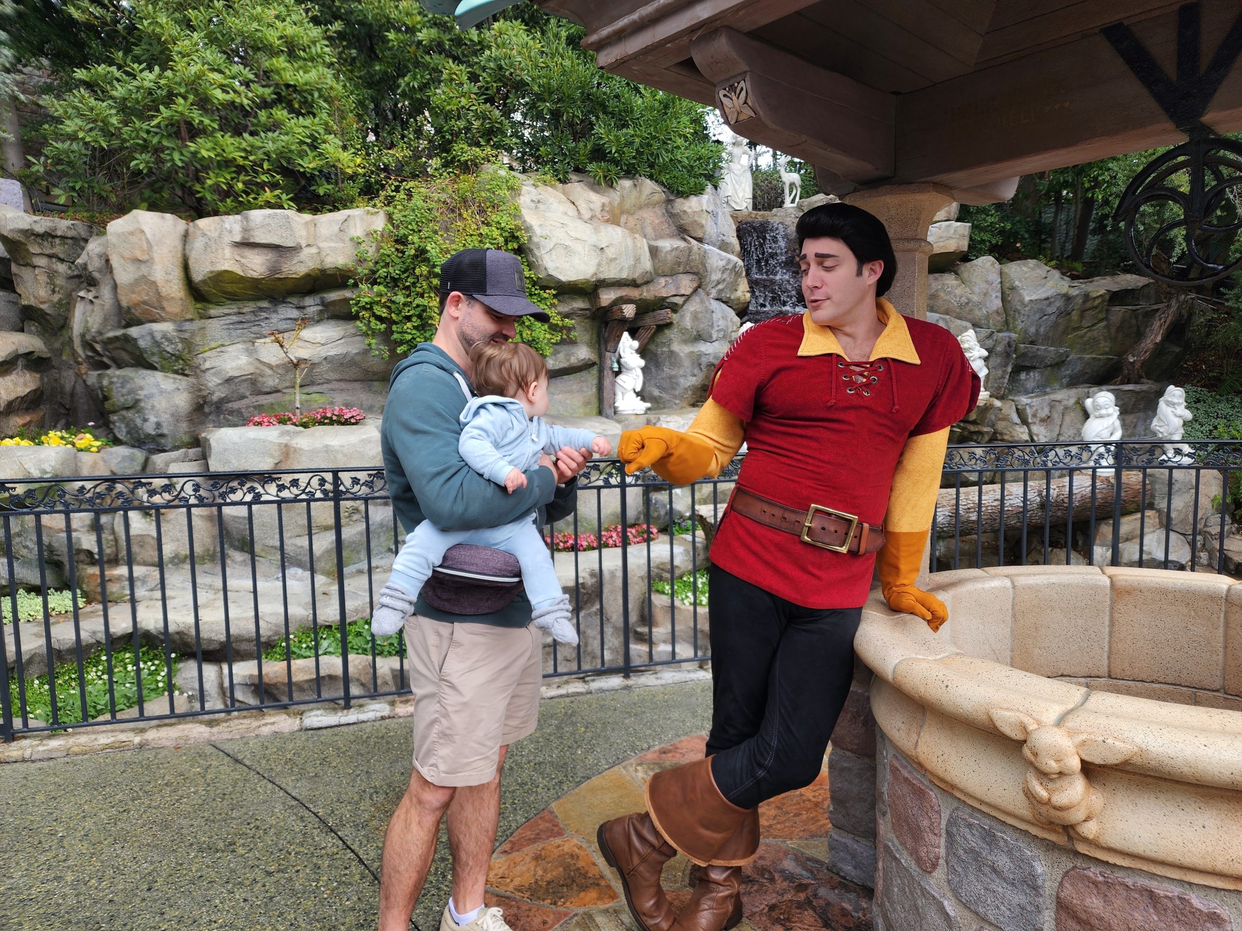 Baby and Gaston at Disneyland Park