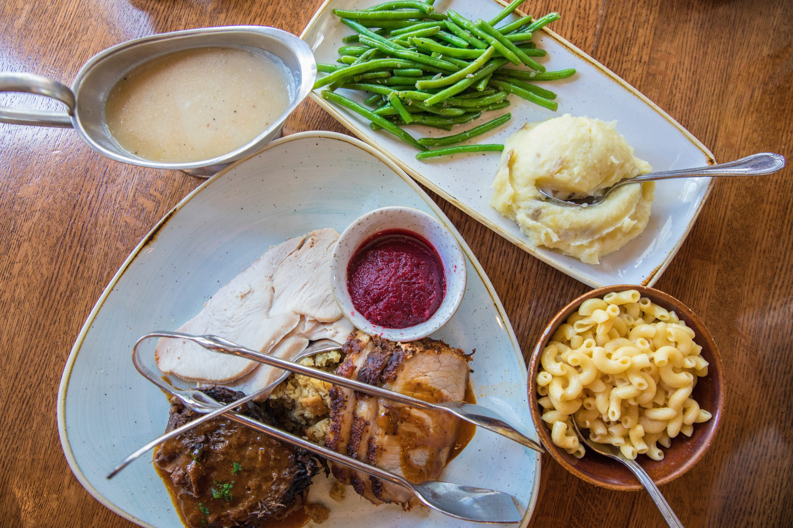 Food served at Liberty Tree Tavern, table-service restaurant at Magic Kingdom