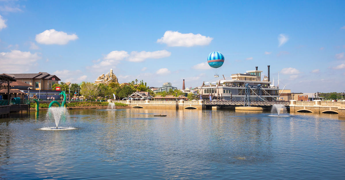 Disney Springs Marketplace, view from the lake